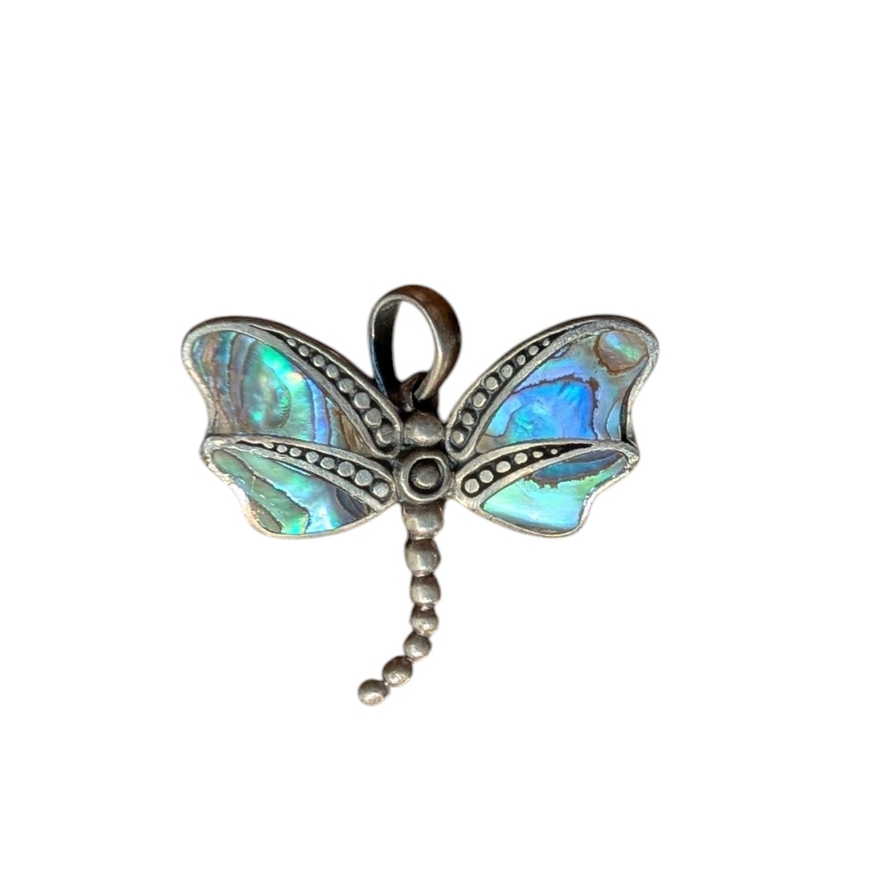 Elegant Silver Dragonfly Pendant